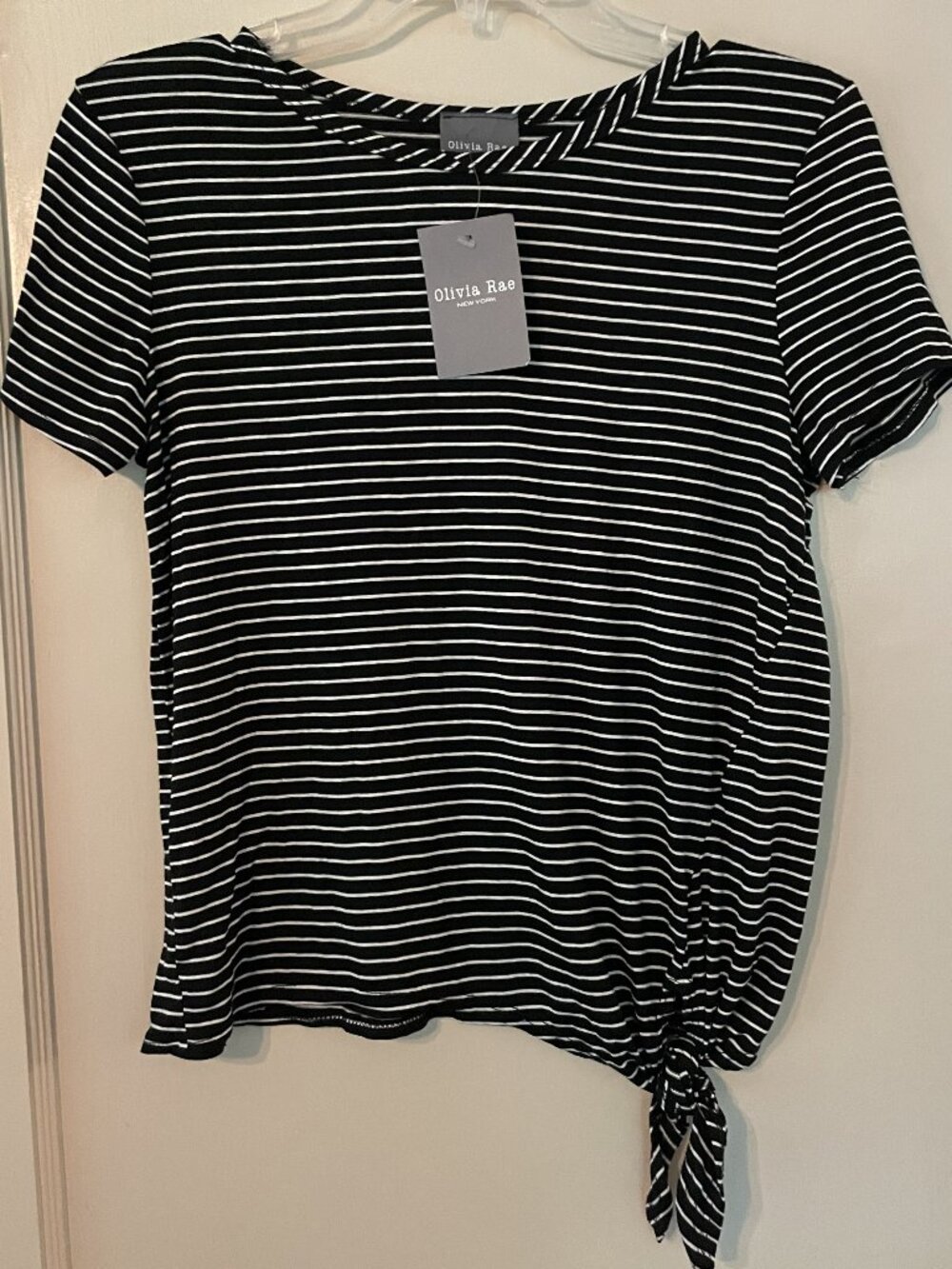Olivia Ray: Black and White Stripe Top (NWT)